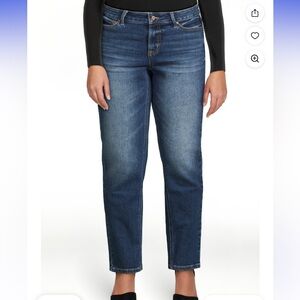 Time and Tru Dark Blue Mid-Rise Jeans